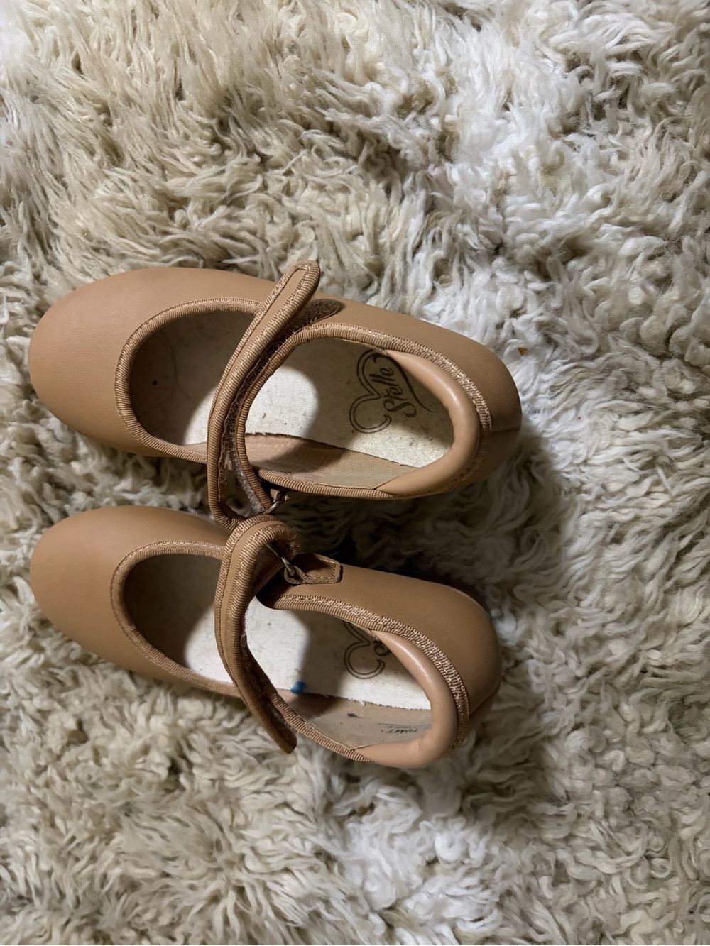 Stellah Girls Tan Mary Jane Dress Shoes